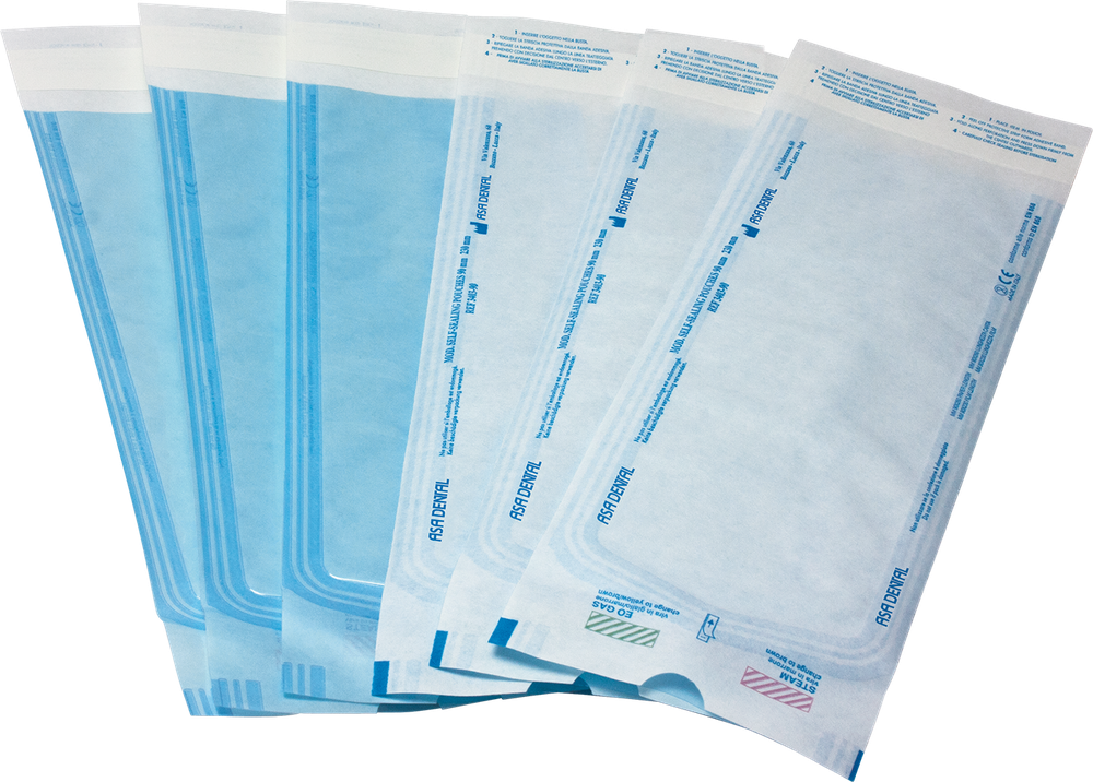 Selbstklebende Sterilisationsbeutel - 90x230 mm 3403-90 – ASA Dental S.p.A. Uninominale, Sterilisationsschläuche und -beutel