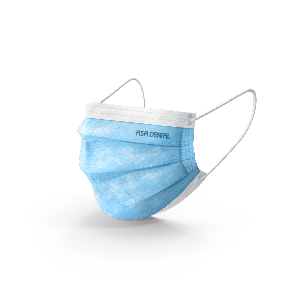 Chirurgische Masken - Hellblau - Mundschutzmaske mit Gummiband 3450E-C – ASA Dental S.p.A. Uninominale, Mundschutz