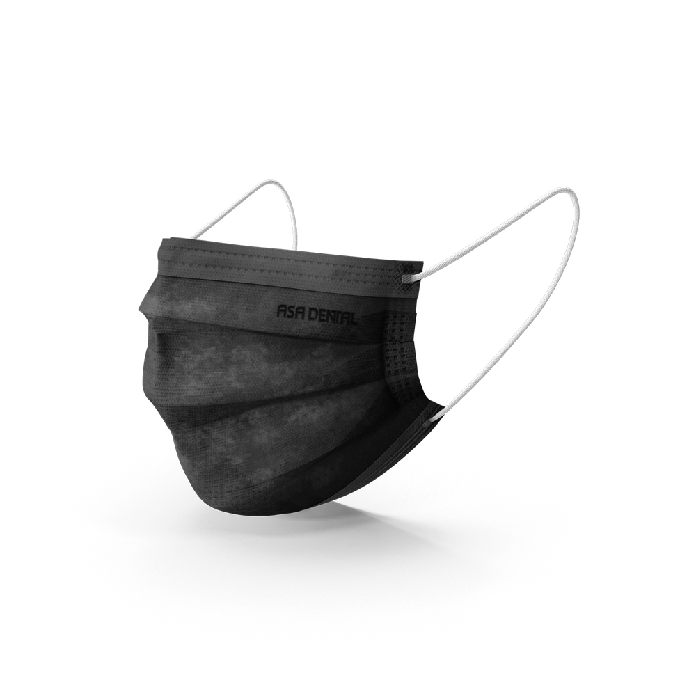 Chirurgische Gesichtsmasken - Schwarz - Mundschutzmaske mit Gummiband 3450E-N – ASA Dental S.p.A. Uninominale, Mundschutz
