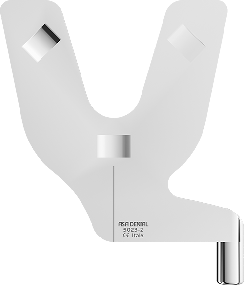 Bissgabel mit Retention für Wachs 5023-2 – ASA Dental S.p.A. Uninominale, Bissregistrierung - Basisplatten