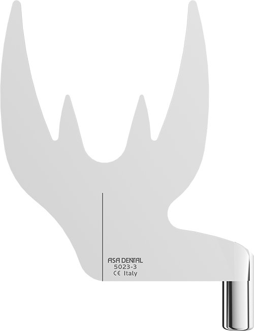 Bissgabel "Fledermaus" 5023-3 – ASA Dental S.p.A. Uninominale, Bissregistrierung - Basisplatten