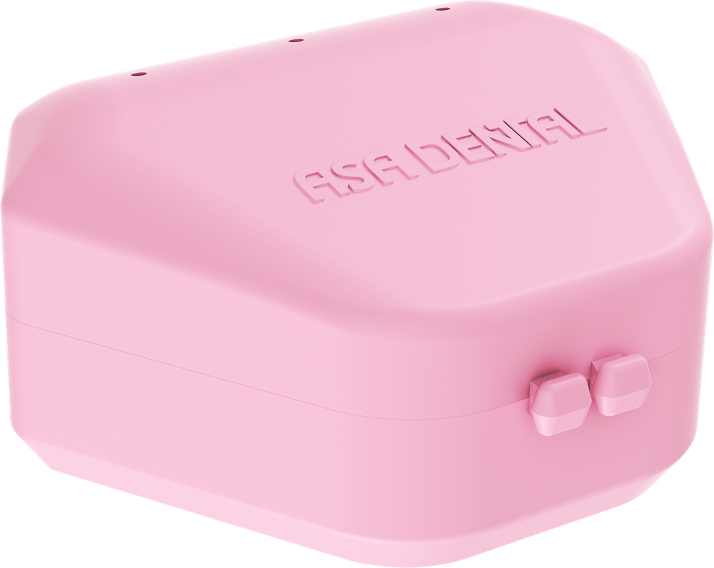 Ortho-/Protho- - Plastikbox für herausnehmbare Apparaturen und Prothesen - Rosa - 10 St./Packung 6900E-R – ASA Dental S.p.A. Uninominale, Laborbedarf und Verpackung