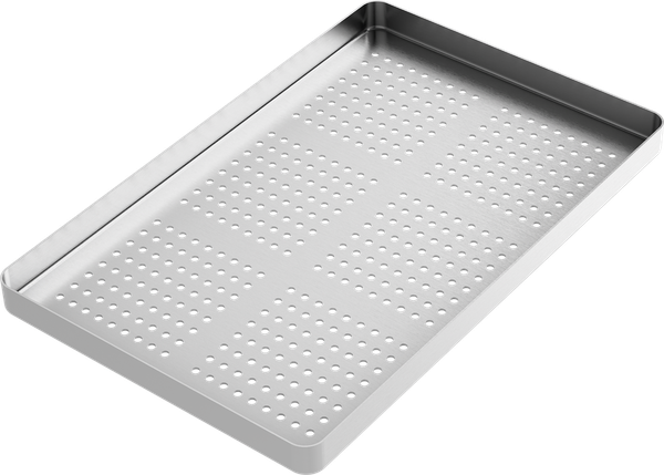 Instrumenten-Tablett perforiert - LARGE - Silber - 284x183x17 mm AL2721-LA