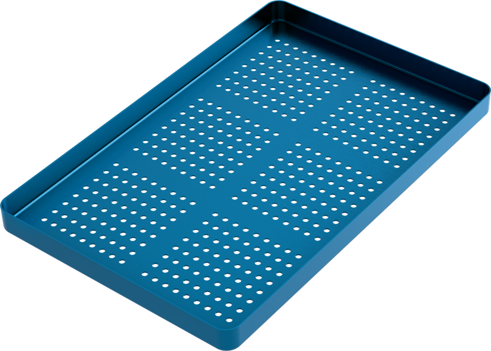 Instrumenten-Tablett perforiert - LARGE - Hellblau - 284x183x17 mm AL2721-LC – ASA Dental S.p.A. Uninominale, Trays, Sterilcontainer und Zubehör