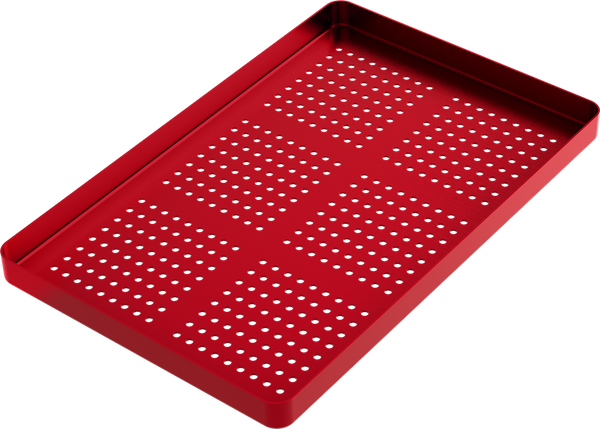 Instrumenten-Tablett perforiert - LARGE - Rot - 284x183x17 mm AL2721-LR