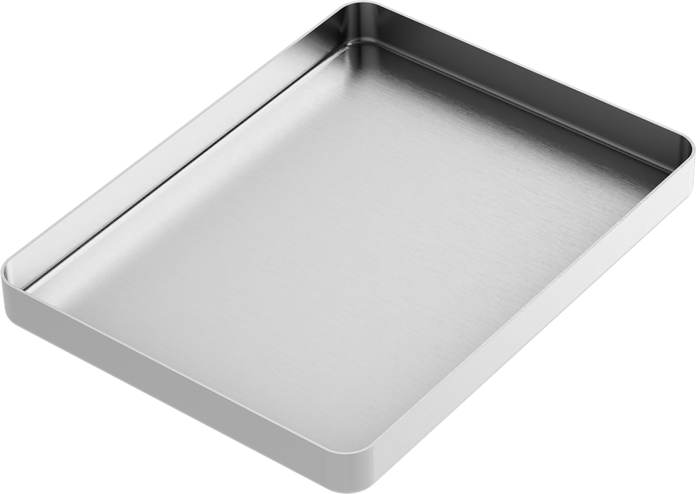 Instrumenten-Tablett - MEDIUM - Silber - 142x183x17 mm AL2722-LA – ASA Dental S.p.A. Uninominale, Trays, Sterilcontainer und Zubehör