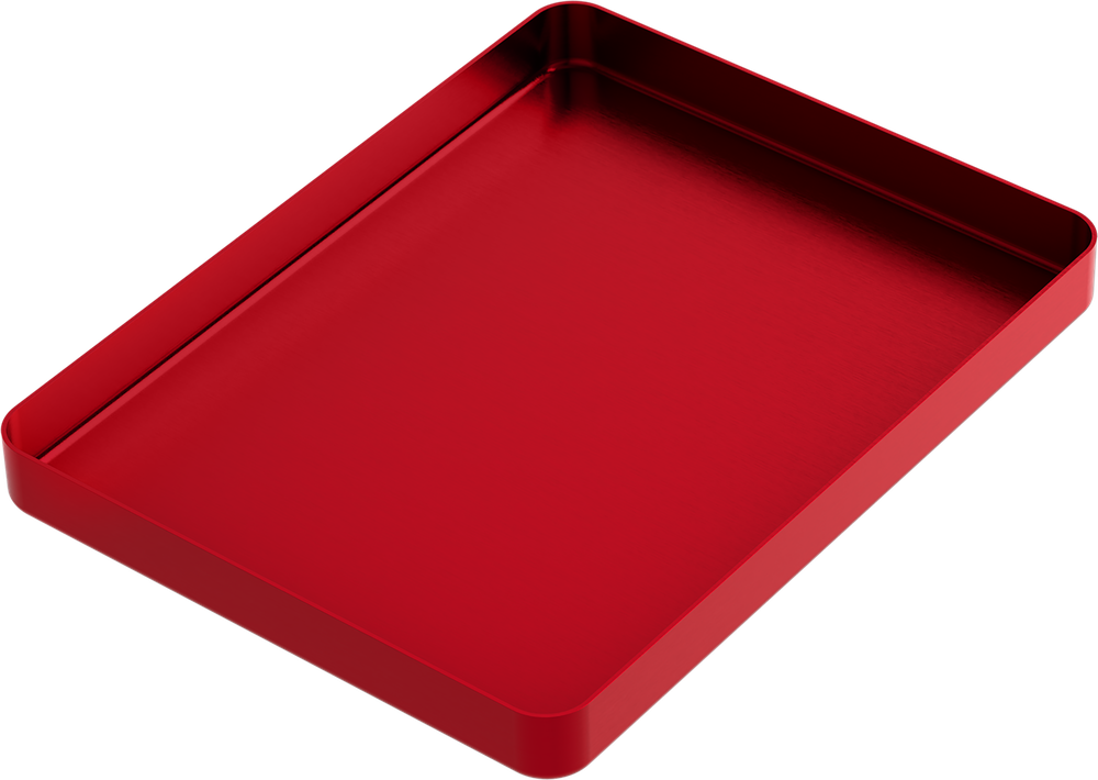 Instrumenten-Tablett - MEDIUM - Rot - 142x183x17 mm AL2722-LR – ASA Dental S.p.A. Uninominale, Trays, Sterilcontainer und Zubehör