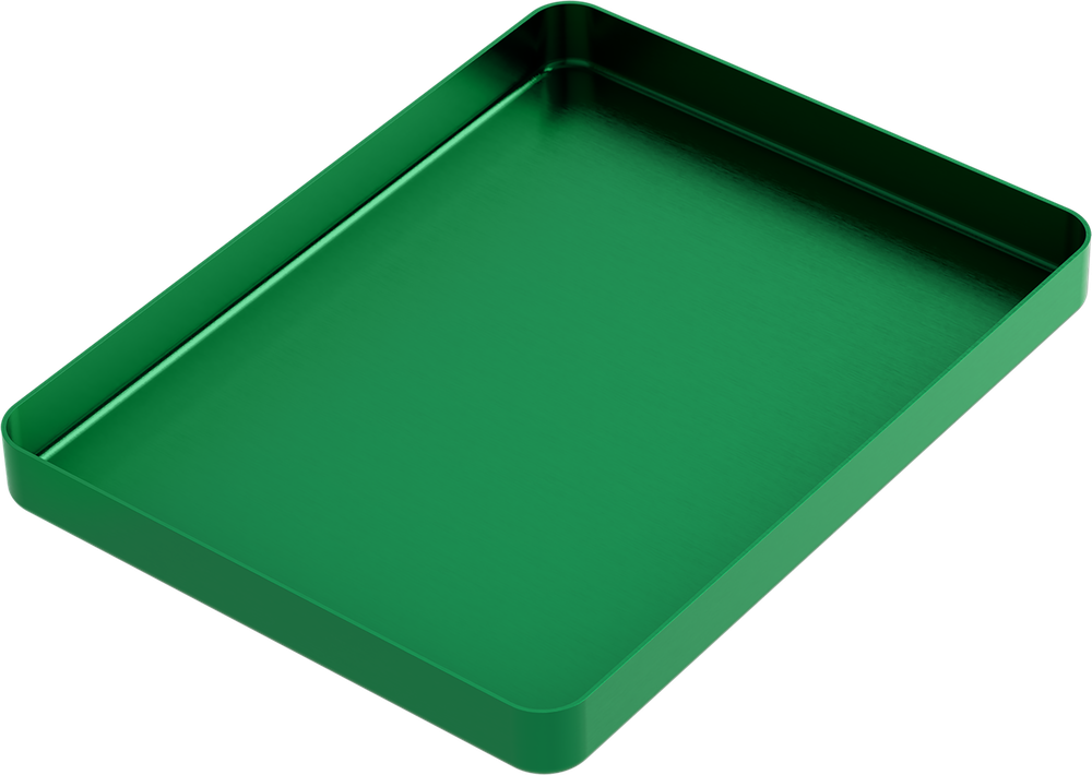 Instrumenten-Tablett - MEDIUM - Grün - 142x183x17 mm AL2722-LV – ASA Dental S.p.A. Uninominale, Trays, Sterilcontainer und Zubehör