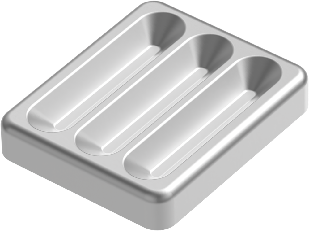 Instrumenten-Tablett - 49x26x10 mm AL2724-3 – ASA Dental S.p.A. Uninominale, Trays, Sterilcontainer und Zubehör
