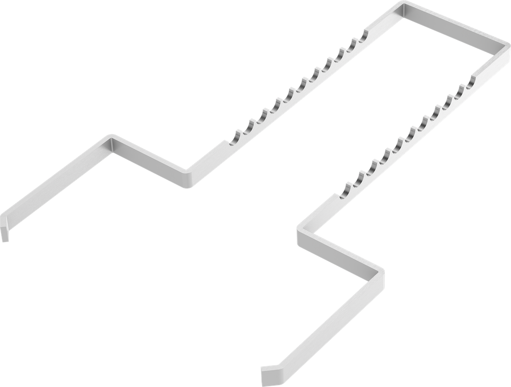 Instrumenten-Tablett - Aluminium-Schiene - Schiene für 11 Instrumente AL2730-1 – ASA Dental S.p.A. Uninominale, Trays, Sterilcontainer und Zubehör