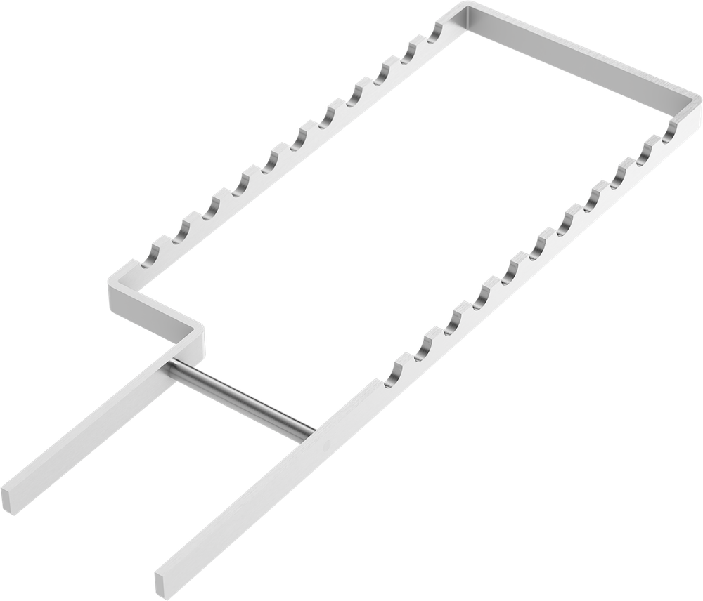 Aluminium-Schiene - Schiene für 11 Instrumente AL2730-4 – ASA Dental S.p.A. Uninominale, Trays, Sterilcontainer und Zubehör
