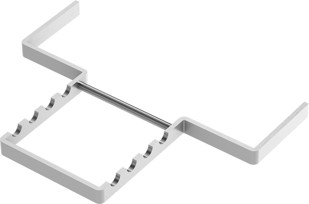 Aluminium-Schiene - Schiene für 4 Instrumente AL2731-2 – ASA Dental S.p.A. Uninominale, Trays, Sterilcontainer und Zubehör