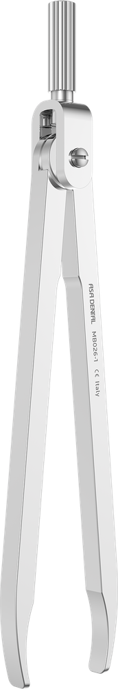 Perforiert, Edelstahl - unbezahnt - Retentionsrand - Edelstahl-Zirkel MB026-1 – ASA Dental S.p.A. Uninominale, Einmalabdrucklöffel