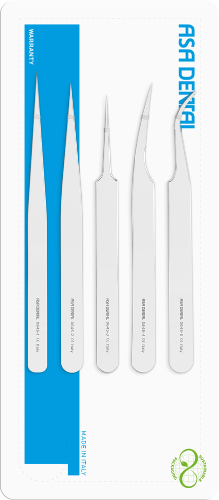 Pinzette Set no. 5 art. 0645 S0645 – ASA Dental S.p.A. Uninominale, Pinzetten