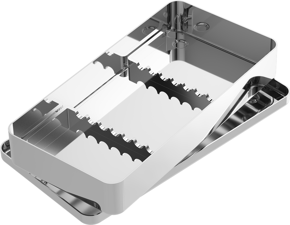 Instrumentenschiene mit Schiene - 7 Instrumente S2700 – ASA Dental S.p.A. Uninominale, Trays, Sterilcontainer und Zubehör