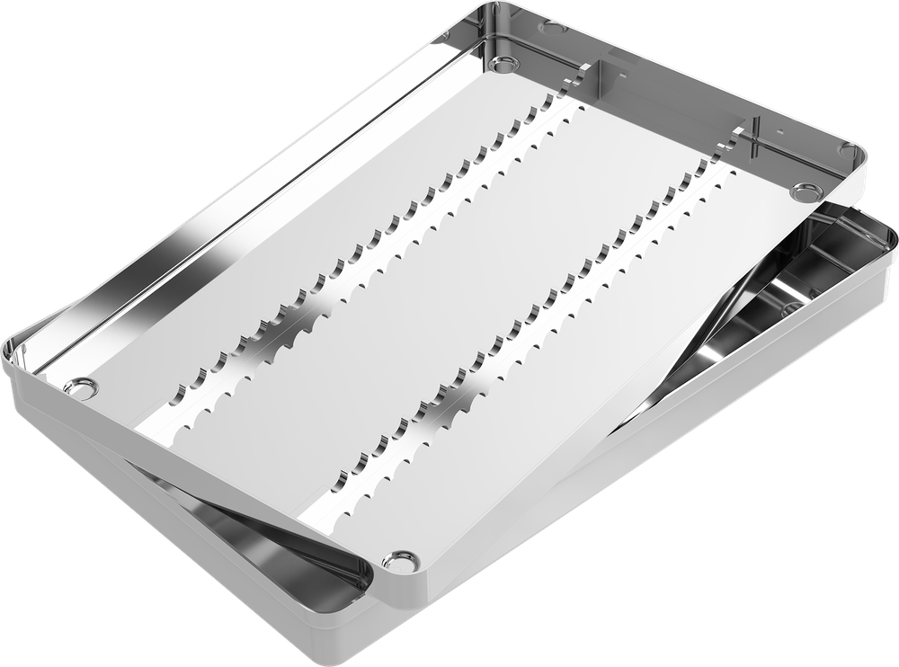 Instrumentenschiene mit Schiene - 23 Instrumente S2720-2 – ASA Dental S.p.A. Uninominale, Trays, Sterilcontainer und Zubehör