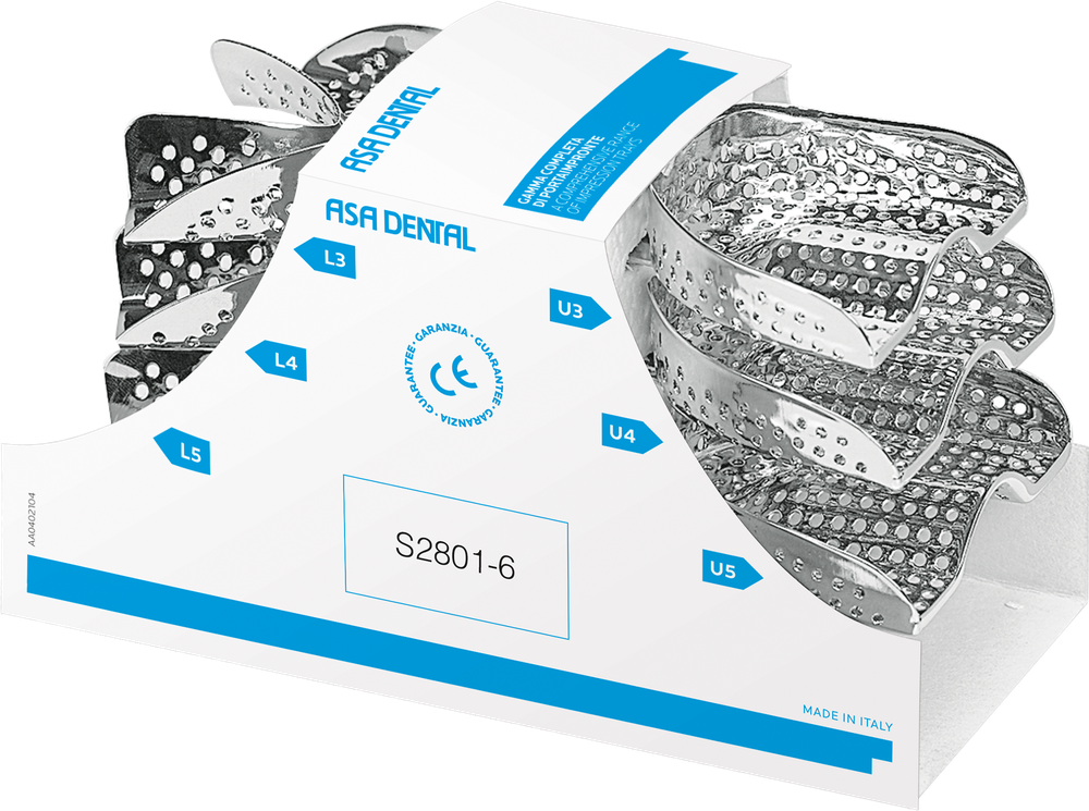 Abformlöffel-Set, 6-teilig S2801-6 – ASA Dental S.p.A. Uninominale, Einmalabdrucklöffel