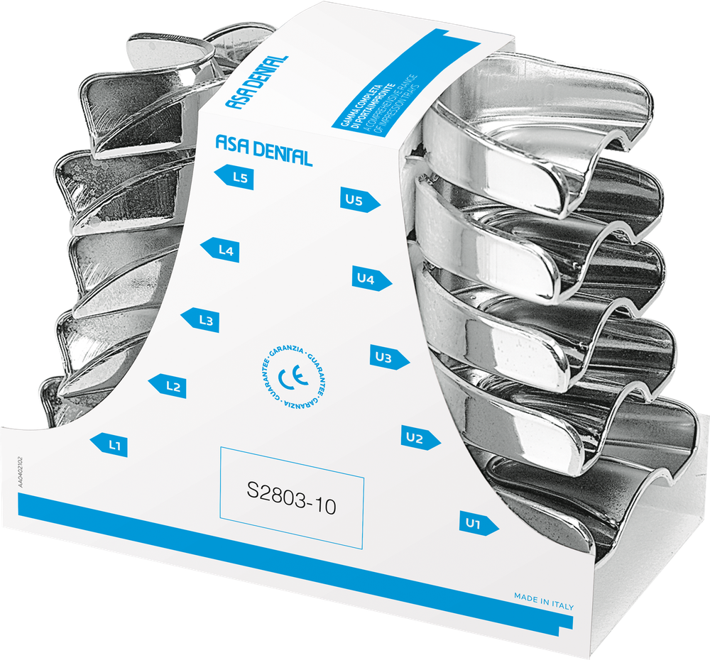 Abformlöffel-Set, 10-teilig - new super S2803-10 – ASA Dental S.p.A. Uninominale, Einmalabdrucklöffel