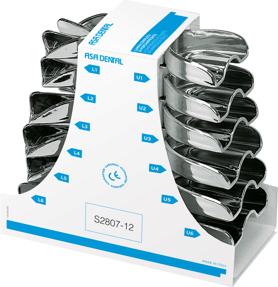Abformlöffel-Set, 12-teilig - perma-lock S2807-12 – ASA Dental S.p.A. Uninominale, Sonstiges Abformzubehör