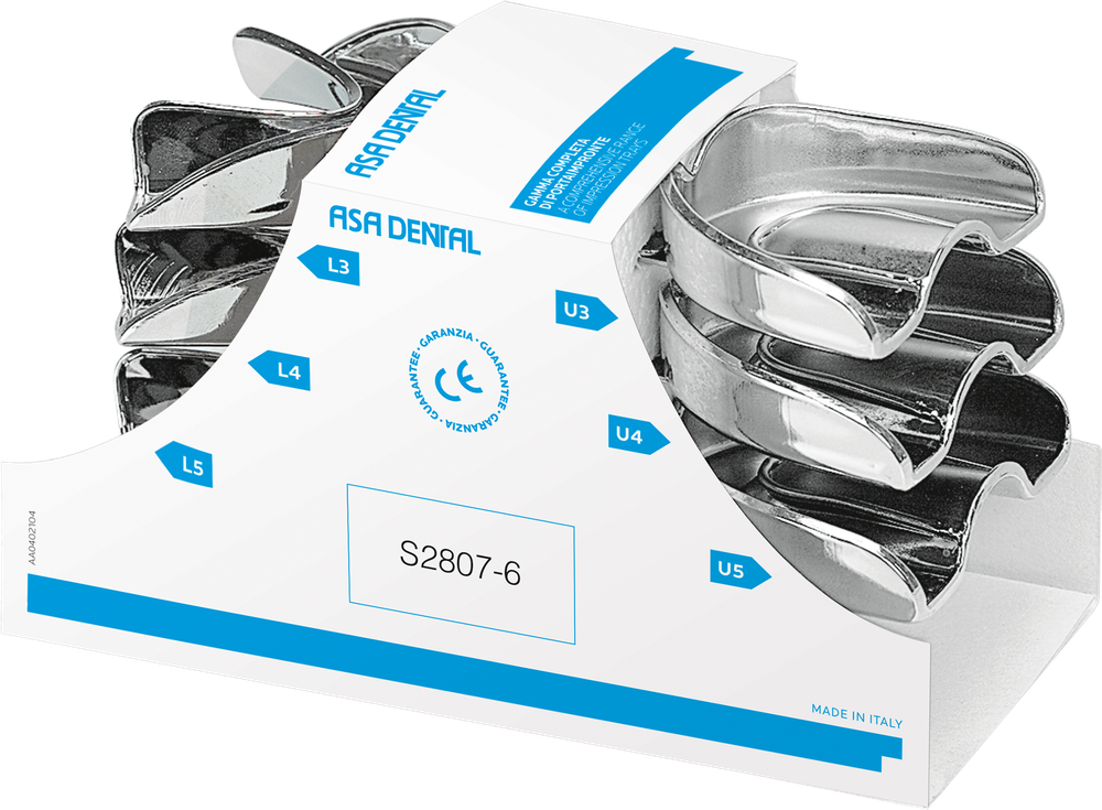 Abformlöffel-Set, 6-teilig - perma-lock S2807-6 – ASA Dental S.p.A. Uninominale, Einmalabdrucklöffel