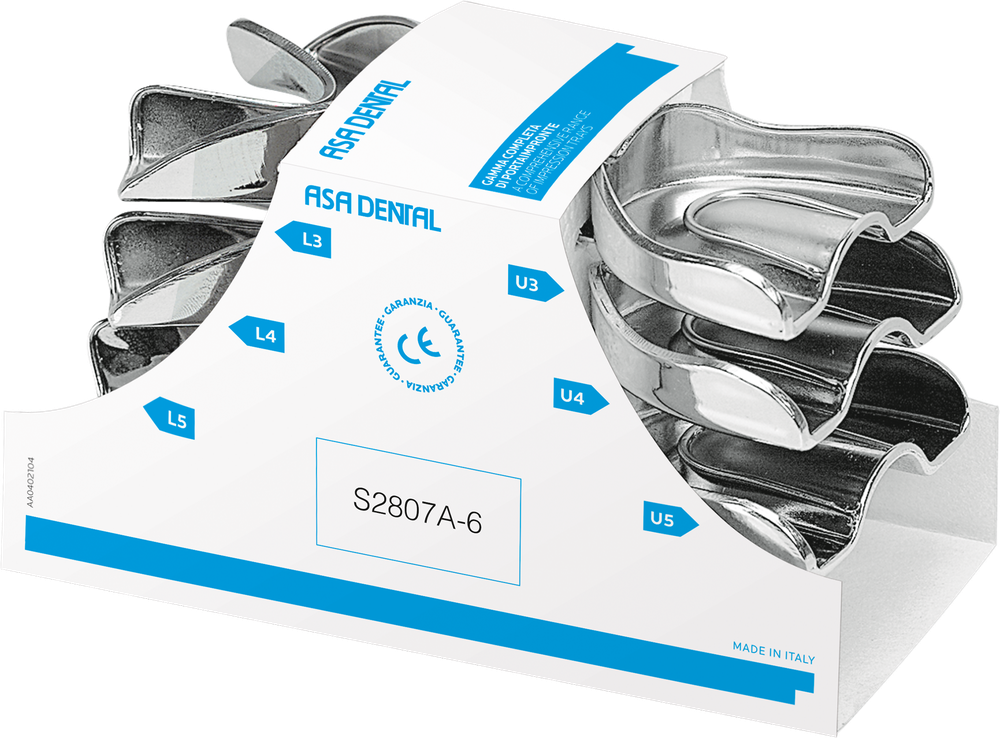 Abformlöffel-Set, 6-teilig - perma-lock - anatomisch geformt S2807A-6 – ASA Dental S.p.A. Uninominale, Sonstiges Abformzubehör