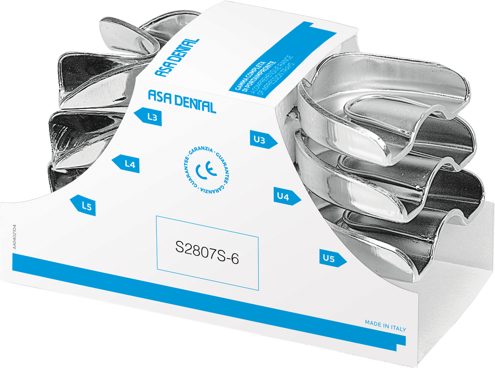 Abformlöffel-Set, 6-teilig - perma-lock - high grip S2807S-6 – ASA Dental S.p.A. Uninominale, Einmalabdrucklöffel