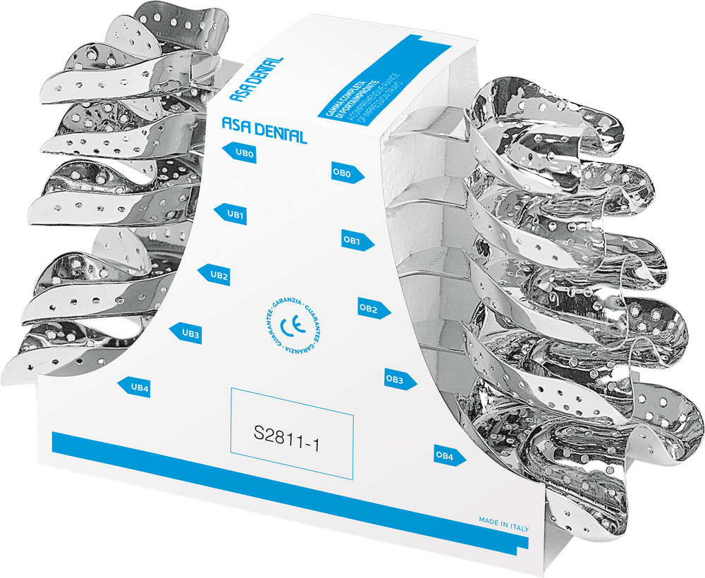 Abformlöffel-Set, 10-teilig (UB,OB) - Ehricke S2811-1 – ASA Dental S.p.A. Uninominale, Einmalabdrucklöffel