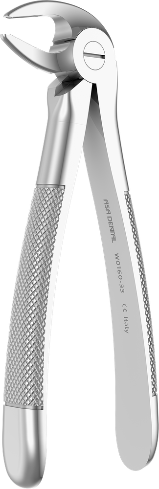 UK-Wurzeln - 13.5 ± 0.2 cm - mit geriffelten Spitzen W0160-33 – ASA Dental S.p.A. Uninominale, Extraktionszangen Oberkiefer
