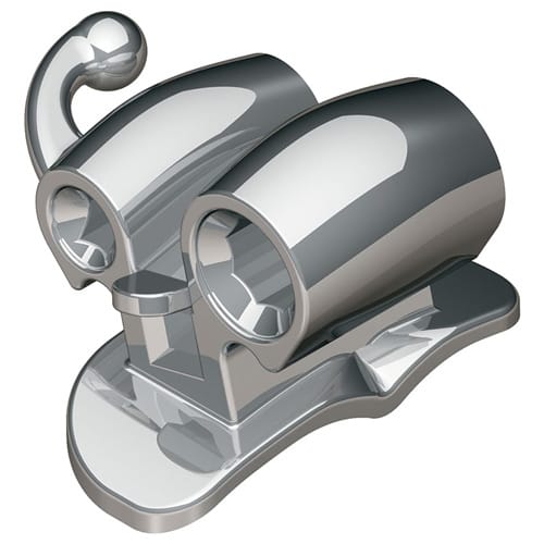 TRIPLE. OCCLUSAL .045 HEADGEAR CONVERTIBLE BUCCAL TUBE 701-010 – Dynaflex Orthodontics USA, Attachments Adhäsivtechnik