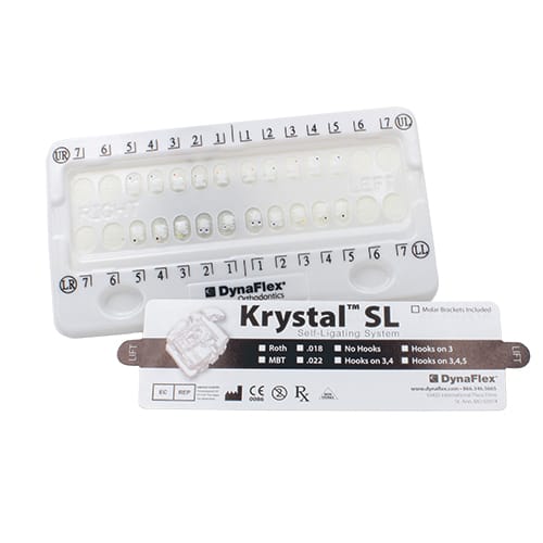 KRYSTAL SL BRACKET SYSTEM 400-R8-345HK – Dynaflex Orthodontics USA, Keramikbrackets