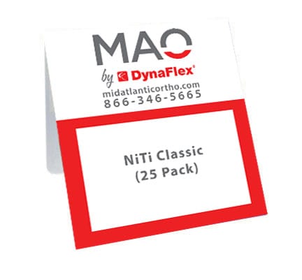 NITI CLASSIC WIRE 25 PACK – Dynaflex Orthodontics USA, Rundbögen