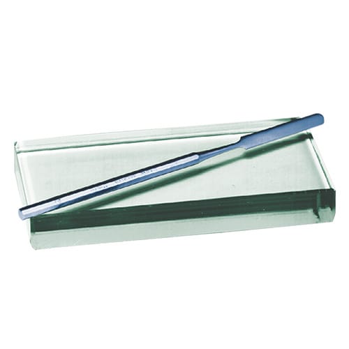 GLASS SLAB & METAL SPATULA O-115-1087