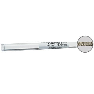 DYNAFLEX 8 BRAID FLAT STAINLESS STEEL, 6" (.021 X .028) O-952-8250 – Dynaflex Orthodontics USA, Sonstige Drahtelemente