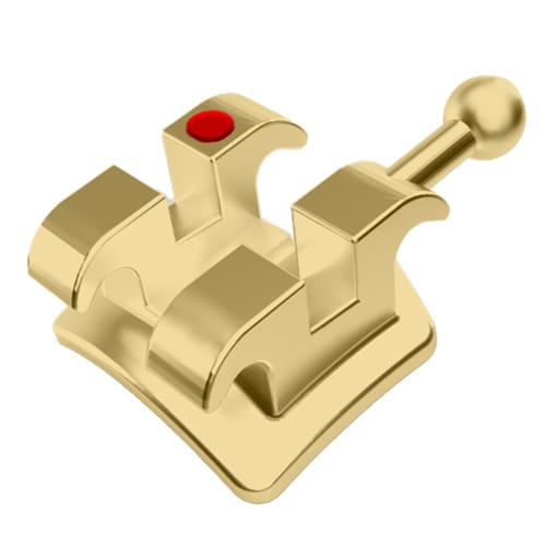 ATLAS MINI BRIGHT GOLD BRACKET SYSTEM 2194G-11 – Dynaflex Orthodontics USA, Metallbrackets