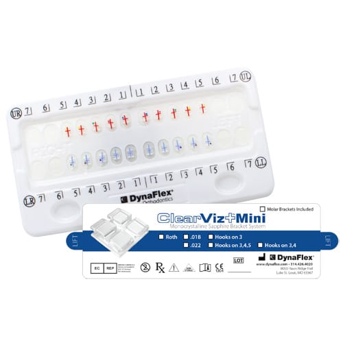 CLEARVIZ+ MINI BRACKET SYSTEM 300-M2-345 – Dynaflex Orthodontics USA, Keramikbrackets