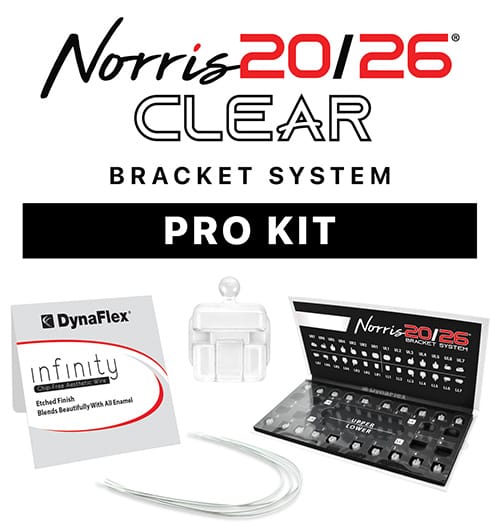 NORRIS 20/26 CLEAR BRACKET SYSTEM P220-01C5-PRO – Dynaflex Orthodontics USA, Keramikbrackets