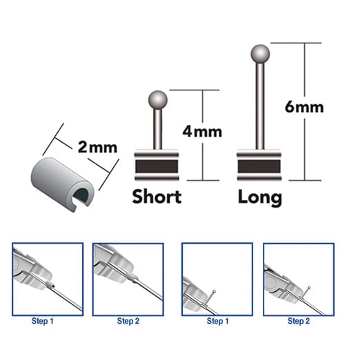 DYNAFLEX CRIMPABLE STOPS: NON-SLIP DESIGN O-160-1065 – Dynaflex Orthodontics USA, Sonstige Drahtelemente