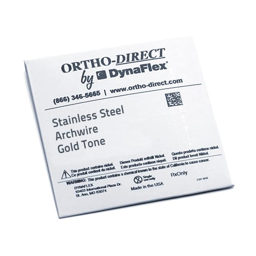STAINLESS STEEL WIRE GOLD TONE BULK PACK – Dynaflex Orthodontics USA, Stangendrähte