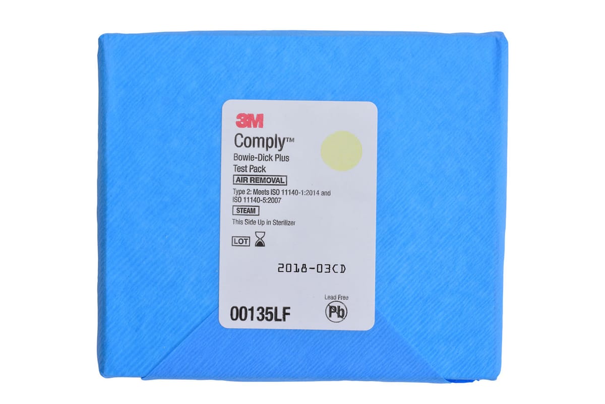 3M™ Comply™ Bowie-Dick-Plus-Testpackung mit Prüfblatt zur Früherkennung 00135LF – Solventum, Sterilisationszubehör