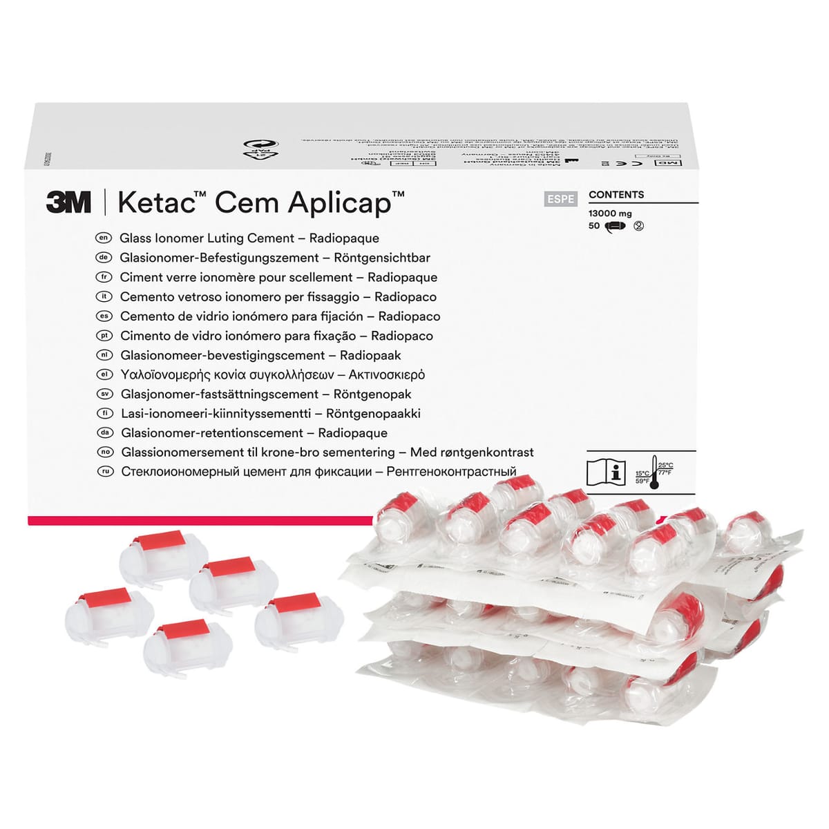 3M™ Ketac™ Cem Aplicap™ / Maxicap™ Glasionomer-Befestigungszement 56060, 56020 – Solventum, Glasionomerzemente lichthärtend