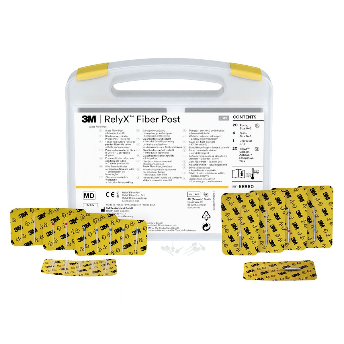 3M™ RelyX™ Fiber Post Glasfaserverstärkter Wurzelstifte Intro Kit 56860 – Solventum, Metallfreie Wurzelstifte