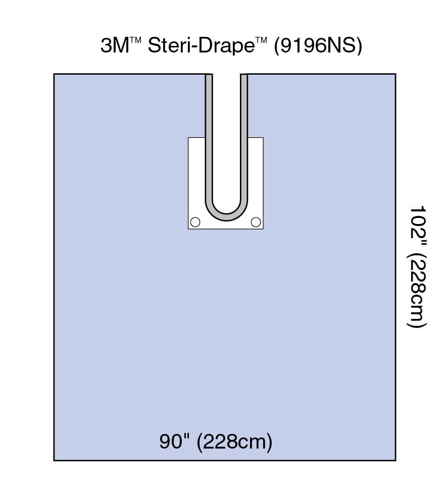3M™ Steri-Drape™ Shoulder Split Sheet with Pouch, 9196NS – Solventum, OP-Abdeckung und OP-Sets