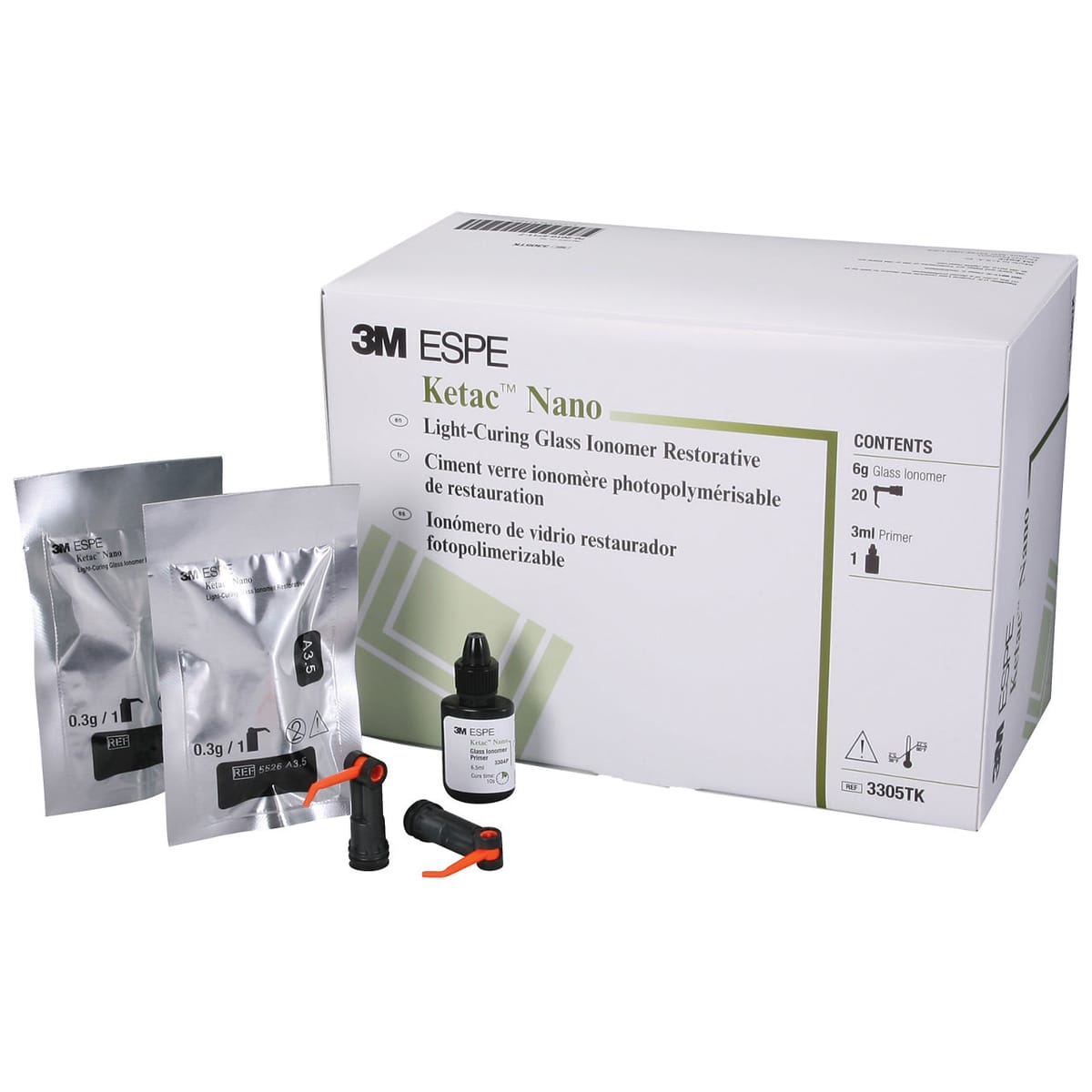 3M™ Ketac™ Nano Light-Curing Glass Ionomer Quick Mix Restorative Kit, 3305TK – Solventum, Glasionomerzemente lichthärtend