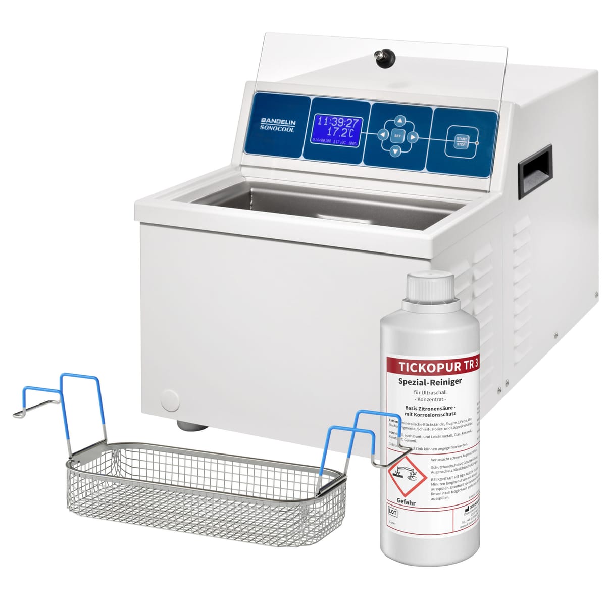 SONOCOOL SC 255.2 Set Ultraschallbad mit Kühlung für Labor 3500032 – Bandelin electronic GmbH & Co. KG, Ultraschallgeräte