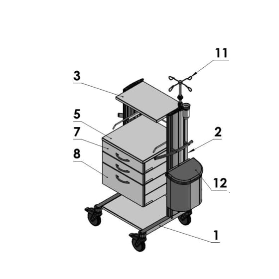 SEDATION CART M » BIEWER medical – Biewer medical Medizinprodukte, Sonstige Einrichtungsgegenstände