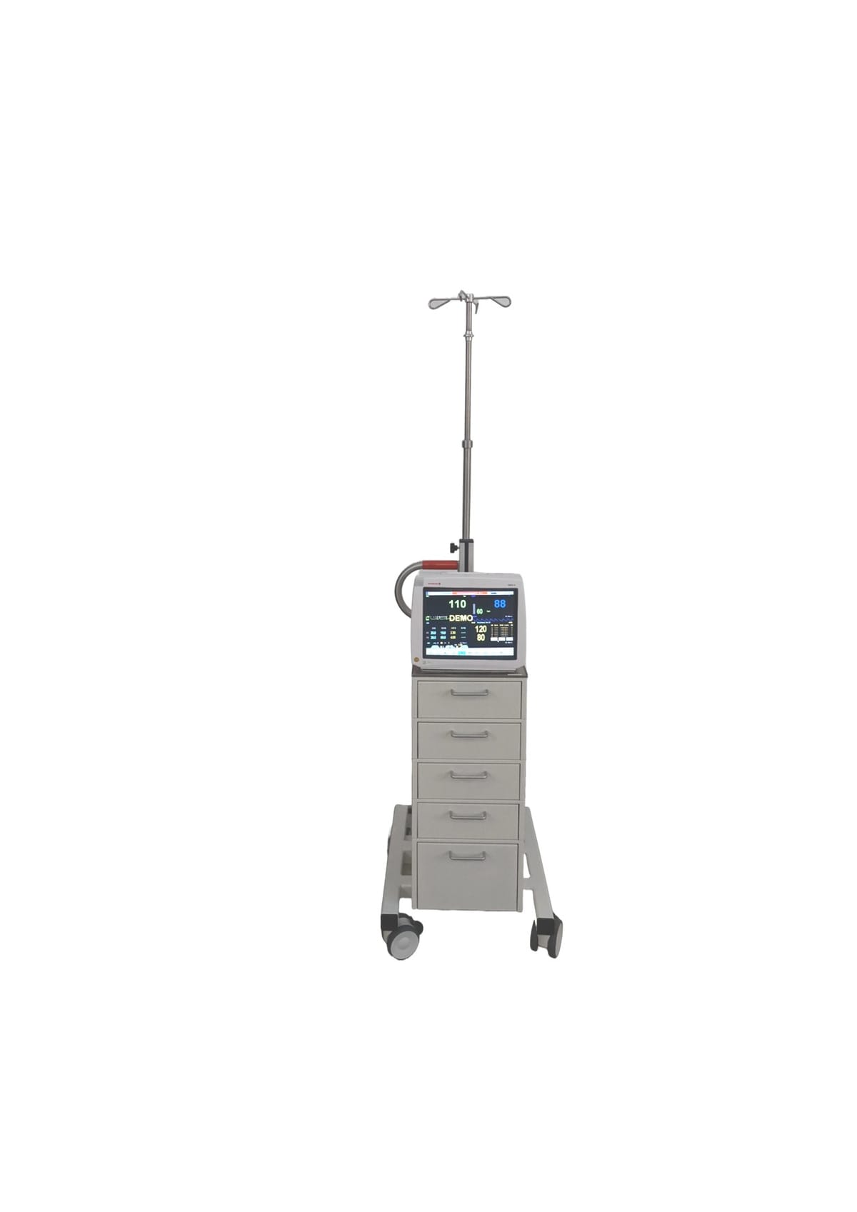STACK ALL-IN, Flaschenwagen für Sedierungen mit Infusionshalterung » BIEWER medical 304699-1 + 32000704MZ-4 + 32000705MZ-P-S – Biewer medical Medizinprodukte, Sonstige Geräte