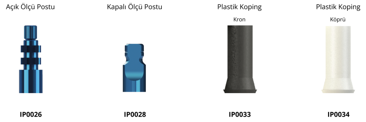 Ölçü Parçaları ve Analoglar (Dayanak Seviyesi) – PROIMTECH SAGLIK ÜRÜNLERI ANONIM SIRKETI, Abutments