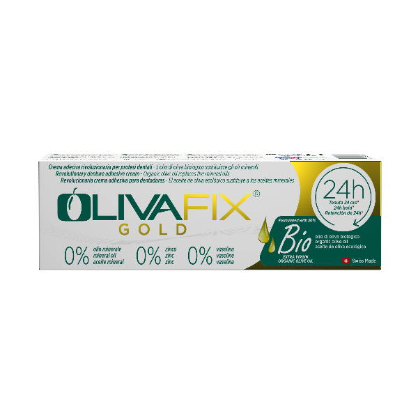 OlivaFix® Gold Haftcreme für Zahnprothesen