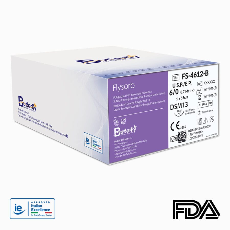 Flysorb – Resorbierbares geflochtenes Mehrfadennahtmaterial, violett – Butterfly Italia srl, Nahtmaterial