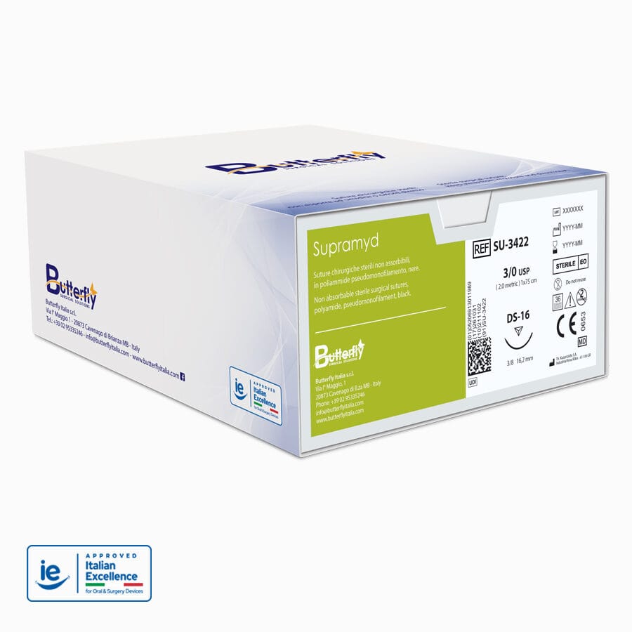 Supramyd – Nicht resorbierbares Multifilament-Nahtmaterial aus Polyamid, schwarz – Butterfly Italia srl, Nahtmaterial